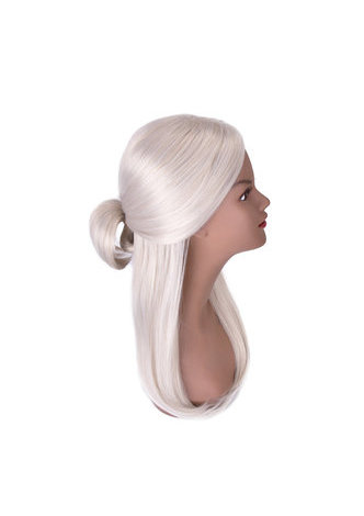 HairYouGo парик серебристо-серый  длинные волосы косплей Парик 26 дюймов Синтетический женский прямые Парики 1шт 4091