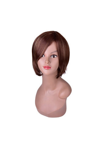 HairYouGo 10дюймов; короткие прямые парик Для Женщин   Bobo волосы коричневый Ombre Синтетический Парик Блонд Высокая  термостойкие Волокна