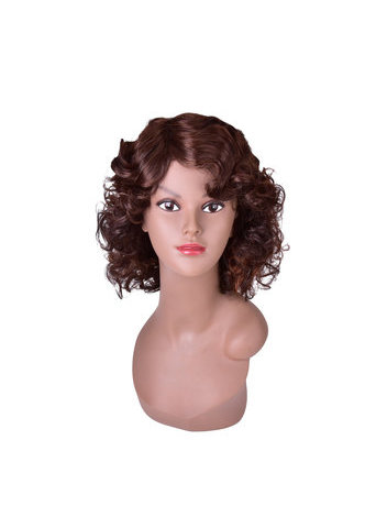 HairYouGo 12 pouces haute température fibre courte perruque bouclée 1 pc femmes perruque en vente