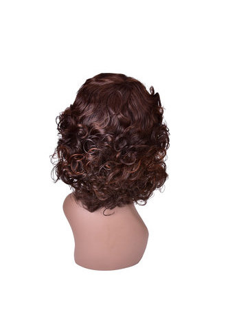 HairYouGo 12 pouces haute température fibre courte perruque bouclée 1 pc femmes perruque en vente