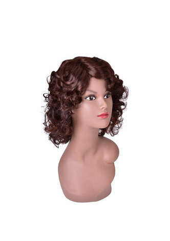 HairYouGo 12inch High Temperature Fiber Short Curly Wig 1pc Women Wig on Sale