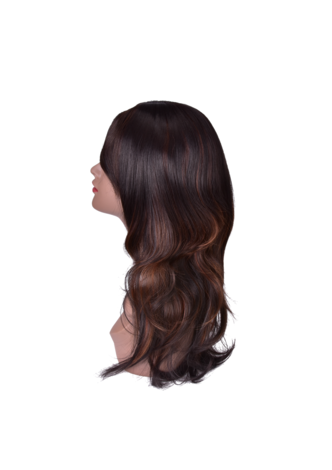 HairYouGo 22 pouces Haute Température Fibre Long Wavy Synthétique Perruque 1 pc Noir 1B # Cos Cosplay Parti Perruque 0047A