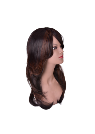 HairYouGo 22inch High Temperature Fiber Long Wavy Synthetic Wig 1pc Black 1B# Cos Cosplay Party Wig 0047A