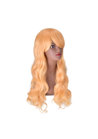 HairYouGo 28 дюймов Де́нь все́х святы́х Парик Синтетические Волосы длинный волнистый Аниме парик Розавый Блондe женский Карнавальный парик  1021A