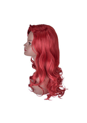 HairYouGo 28 pouces Haute Température Fiber Perruque 1 pc Rouge Long Wavy Femmes Perruque Synthétique Cos Cosplay Parti Perruque 2045