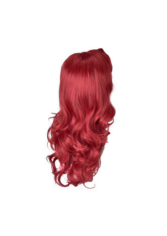 HairYouGo 28 pouces Haute Température Fiber Perruque 1 pc Rouge Long Wavy Femmes Perruque Synthétique Cos Cosplay Parti Perruque 2045