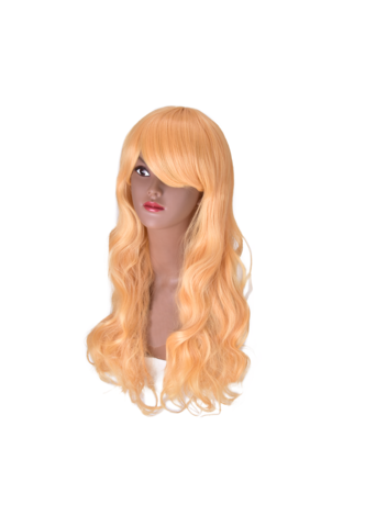 HairYouGo 28nch Halloween Wig Synthetic Hair Long Wavy Cosplay Wigs Pink Blonde Women Party Wig 1021A