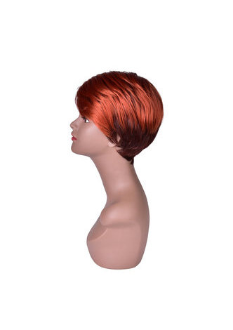 HairYouGo 5.1inch Synthetic Wigs for Women Red Burgundy Short Straight Wig 100% High Temperature Fiber Full Wig