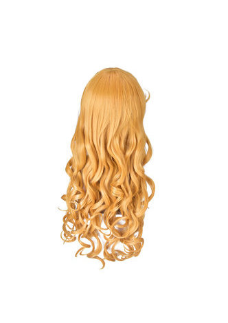 HairYouGo 80cm Long Romance Curly Synthetic One Piece Orange Yellow Cosplay Wig 100% High Temperature Fiber Party Wig