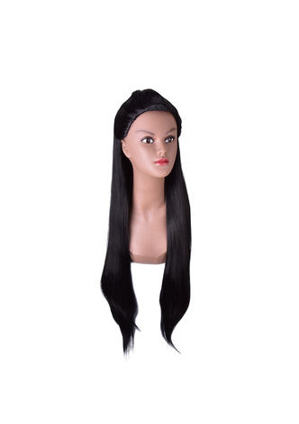 HairYouGo 85cm/34дюйма; чёрный  длинные прямые Синтетические Волосы Аниме парик для День всех святыхn пати 100%  термостойкие Волокна Парик1B#