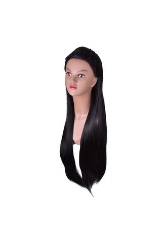 HairYouGo 85cm/34дюйма; чёрный  длинные прямые Синтетические Волосы Аниме парик для День всех святыхn пати 100%  термостойкие Волокна Парик1B#