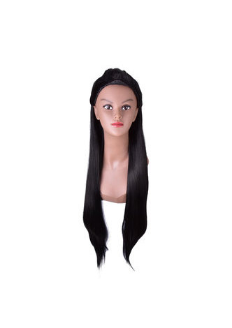 HairYouGo 85cm/34  Long Straight Synthetic Hair Cosplay Wigs for Halloween Party 100% High Temperature Fiber Wig 1B#
