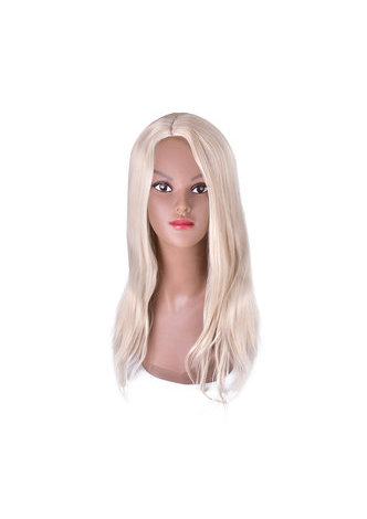 HairYouGo Blond Synthetic Straight Women <em>Cosplay</em> Hair <em>Wig</em> Heat Resistance Halloween Party <em>Wigs</em> Pure