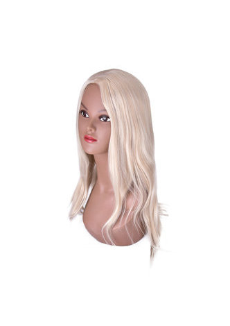 HairYouGo Blond Synthetic Straight Women Cosplay Hair Wig Heat Resistance Halloween Party Wigs Pure Color Long Women Wigs 66cm