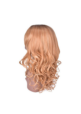 HairYouGo Synthetic Cosplay Wigs 48cm Brown Color Long Wavy Wig High Temperature Fiber Hair Wigs for Women SW0027