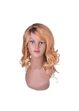 HairYouGo Synthetic Cosplay Wigs 48cm Brown Color Long Wavy Wig High <em>Temperature</em> <em>Fiber</em> Hair Wigs