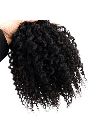HairYouGo 16inch Curly Hair Heat Resistant Kanekalon Synthetic Hair Weave Sew in Hair Extensions Bundles 1pcs