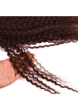 HairYouGo 18 дюймовСинтетические Волосы для Наращивания связка 1шт средниее канекалон волокно волосы 1B# двойной уток  Волосы для Наращивания  DANCE A