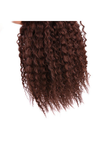 HairYouGo 18inch Synthetic Curly Hair Bundle Deal 1pc Medium Long Kanekalon Fiber Hair 1B# Double Weft Hair Extension DANCE A