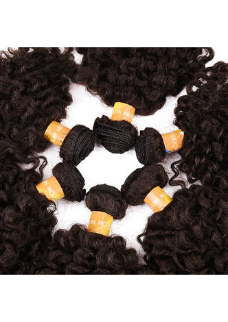 HairYouGo 1B# 4# короткие Волнистый двойной волосы ткачество ткачество 100% канекалон волокно Синтетические Волосы для Наращивания 6шт/лот