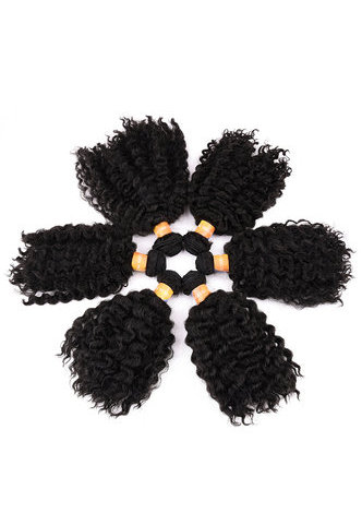 HairYouGo 1B# 4# Short Wavy Double Hair Weft Weave 100% Kanekalon Fiber Synthetic Hair Extensions 6pcs/lot