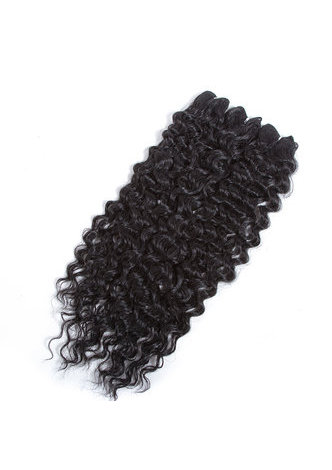 HairYouGo Victoria Curly Synthetic Hair Extensions 1pack 18inch Medium Long Length Kanekalon Fiber Weave Bundle 120g 1B#