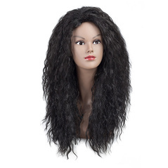 HairYouGo Medium Long Wigs Synthetic Hair 204g Curly Wigs For Black Women Kanekalon High Temperature Fiber