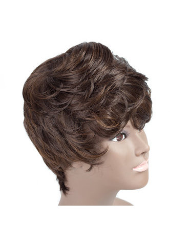 HairYouGo 1.5-4.5inch Short Curly Synthetic Wigs 1Pc for Black Women Kanekalon Heat Resistant Fiber Fs4-30#