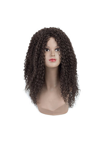 HairYouGo <em>Curly</em> Wigs Synthetic Hair 14inch Medium Long 4# Heat Resistant Fibre 1Pc Kanekalon Wigs