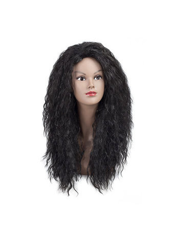 HairYouGo Medium Long Wigs Synthetic Hair 204g <em>Curly</em> Wigs For Black Women 13.5-17Inch Kanekalon