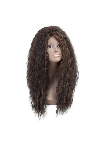 HairYouGo Medium Long Wigs Synthetic Hair 204g Curly Wigs For Black Women Kanekalon High Temperature Fiber