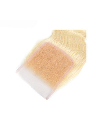 HairYouGo натуральный волос бразильские объемные волосы  #613 блонд 3 объем с  Верх накладок на Шелке База 4шт/лот 100% натуральные волосы, волосы гладкие Non-Remy волосы 