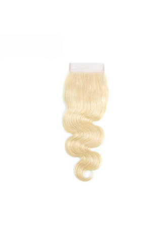 HairYouGo  Brazilian Hair Blonde Virgin Hair With Closure 3 Bundles With 4*4 Lace Closure non remy Hair Free Shipping
