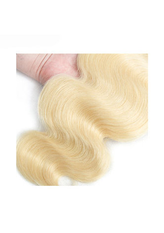 HairYouGo  Brazilian Hair Blonde Virgin Hair With Closure 3 Bundles With 4*4 Lace Closure non remy Hair Free Shipping