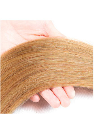 HairYouGo Non-Remy волосы прямого локона на трессе с верх накладки #27 Pre-Colored натуральные волосы на трессе для наращивания 