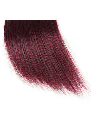 HairYouGo Non-Remy прямые бразильские волосыдля наращивания Pre-Colored T1B/99J натуральные волосы на трессе с накладки 