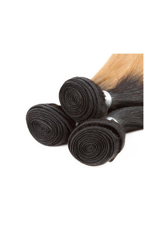 HairYouGo Non-Remy прямые тресс с накладки Pre-Colored T1B/27 натуральные волосы для наращивания золотой цвет бесплатная доставка
