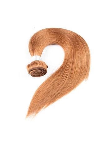 HairYouGo Non-Remy Hair Straight Wave Bundles With Closure #30Pre-Colored Human Hair Bundles Free Shipping