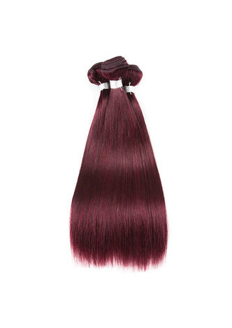 HairYouGo Non-Remy Straight Hair Bundles In Extension Pre-Colored #99J Human Hair Bundles With Closure